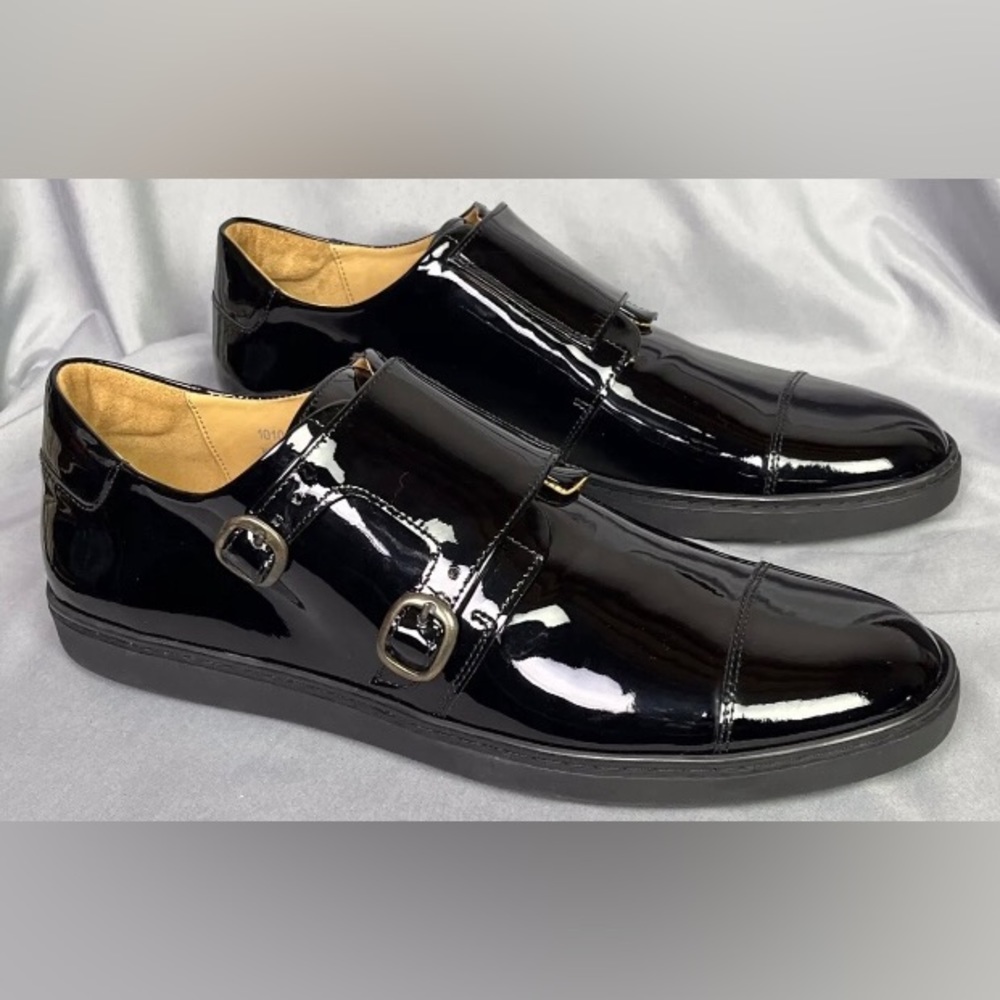 The Noble Shoe Patent Leather Monk Strap Casual Sneakers Shoes Men’s Size 11